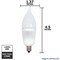 KolourOne 2.7W Candelabra Frost Flame Twist 2700K LED Dimmable Bulb